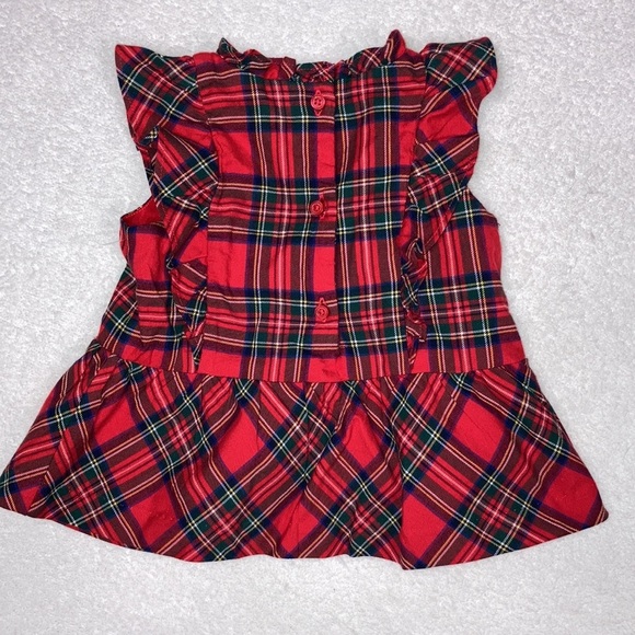 Janie and jack red Bradbury plaid 2 pc set 6-12m - Picture 4 of 13